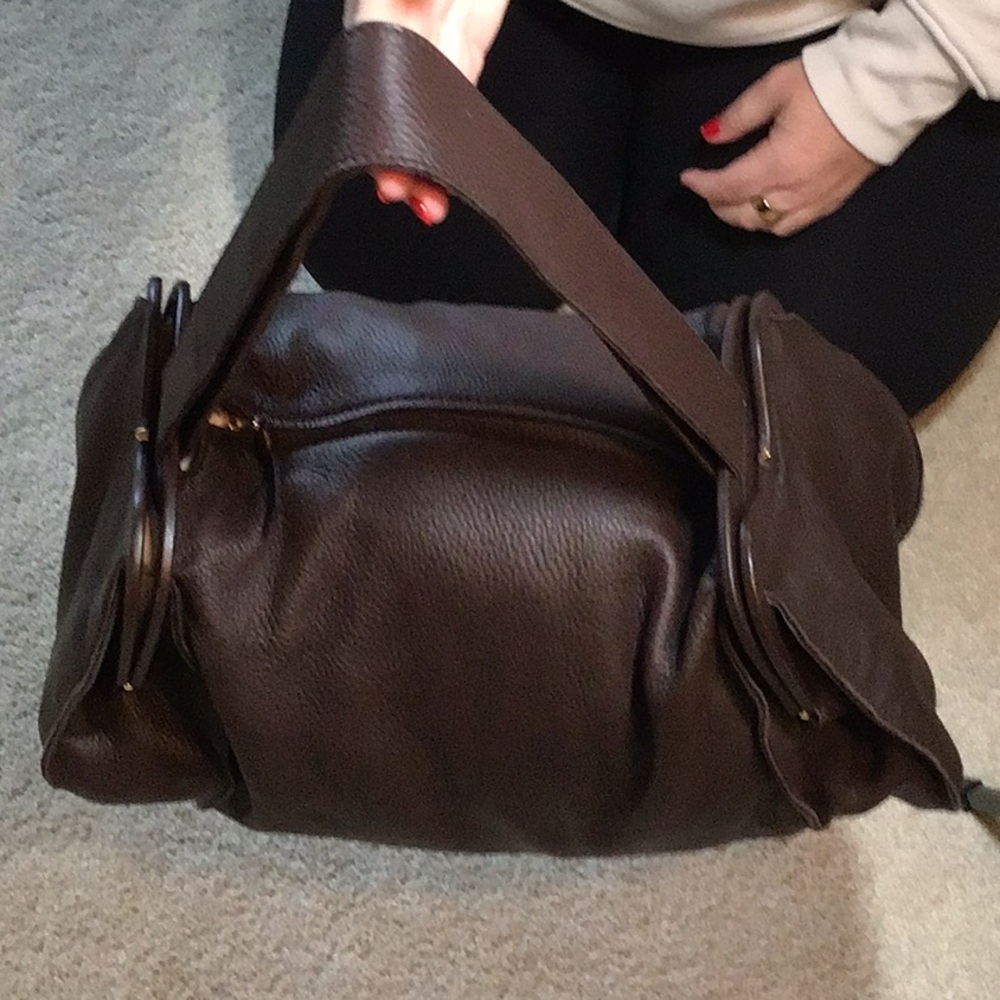 Bottega Veneta Dark Brown Leather Tote. Vintage. Letter of authenticity. - Picture 10 of 10